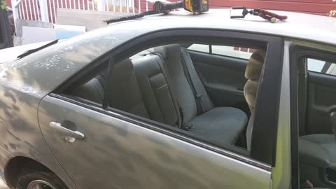 03 camry rear vent window install