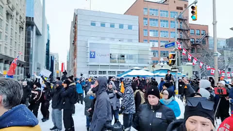 Ottawa Freedom Convoy 02/19/2022 - Sound of freedom amid Trudeau's attempts to suppress the protests against medical dictatorship
