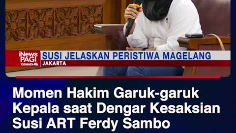 Momen Hakim Garuk-garuk Kepala saat Dengar KesaksianSusi ART Ferdy Sambo