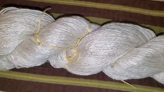 Spinning and chain plying 100% mulberry silk