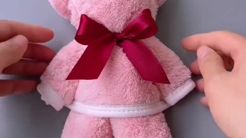 How to Make a Teddy bear by using Handkerchief.