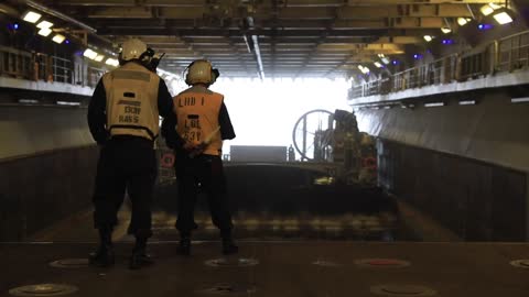 USS Wasp LHD 1 conducts Routine Landing Raft