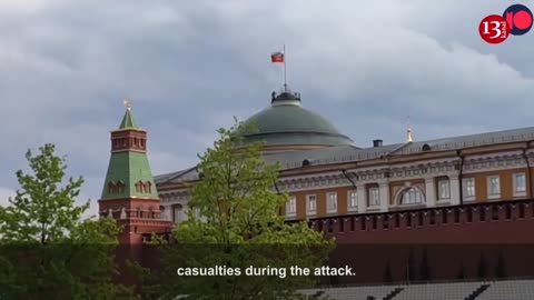 Barriers are placed around Kremlin and movement restricted following drone attack