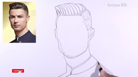 Drawing of Sketch Easy Cristiano Ronaldo / Draw Cr7 Football Player From Portugal