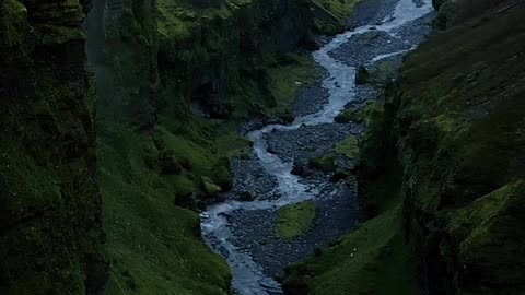 Canyons on the south coast of Iceland