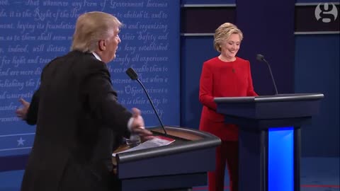 Presidential debate highlights: Clinton and Trump trade blows – video