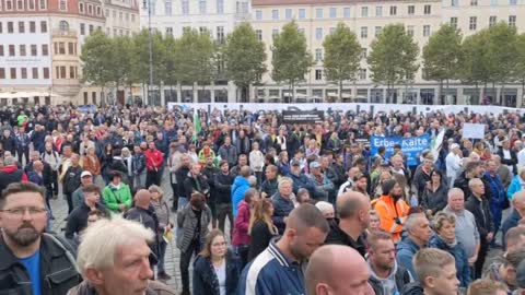 Germany Thousands of demonstrators yesterday on the Neumarkt in Dresden