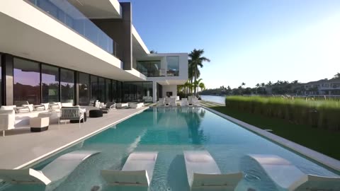 Touring a $25,000,000 Waterfront Home with a FLOATING BEDROOM!