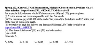 Exam ALTAM exercise for July 14, 2022