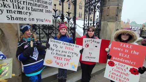 Parents & Their Children Discuss Why They Are in Ottawa Protesting