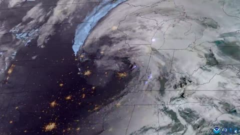 Satellite images show powerful winter storm swirling over US