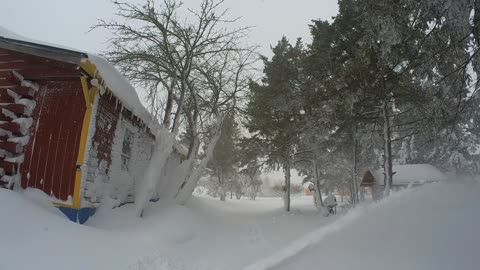 Busting out the snow blower