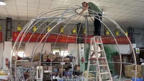 What is it like making a large-scale Christmas ball motif light? #LED #Hoyechi #Christmas