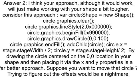 AS3 How to Draw and Align a Circle