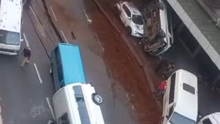 Gas pipe burst in Johannesburg South Africa