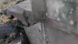 Another disabled Ukrainian armored Humvee