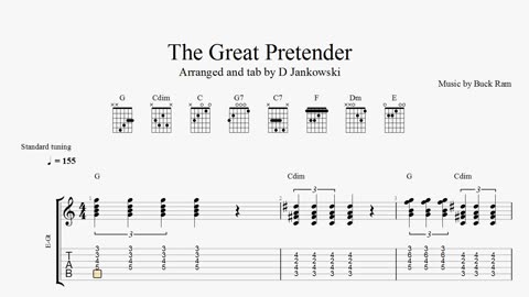 How to play The Great Pretender on guitar