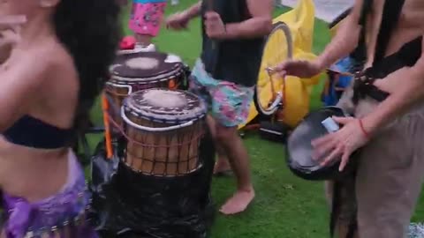 Dancing with the drum circle at South Pointe Park, Sunday October 8, 2023 | part 1