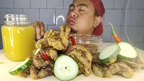 Filipino Food Mukbang/ Chicharong Bulaklak