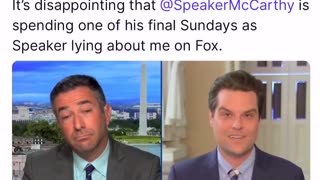 "Speaker McCarthy Spending One Of His Final Sunday's As Speaker Lying About Me On Fox"