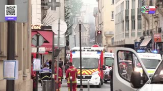 Gas explosion occurs in Paris, buildings on fire