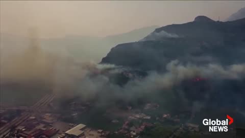 Italy wildfires_ Drone video shows tourist destinations left devastated by fires