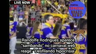 Randolfe Rodrigues aparece “sambando” no carnaval web reage: “Desfilando hipocrisia”