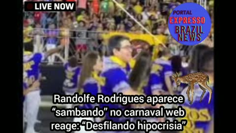 Randolfe Rodrigues aparece “sambando” no carnaval web reage: “Desfilando hipocrisia”