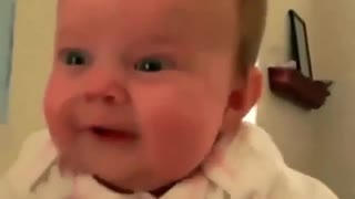 Baby writhing with the sound