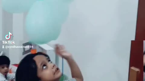 kid playing with balloon#|kid enjoying with balloon#|