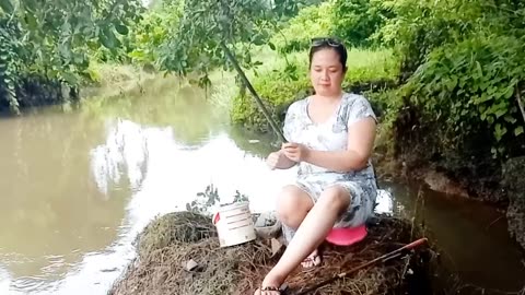 Fishing in calm water rivers