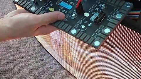 Flexible LED display can be customized to form a unique cylindrical display.