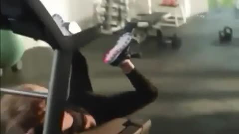 The rhythm of the music on the treadmill