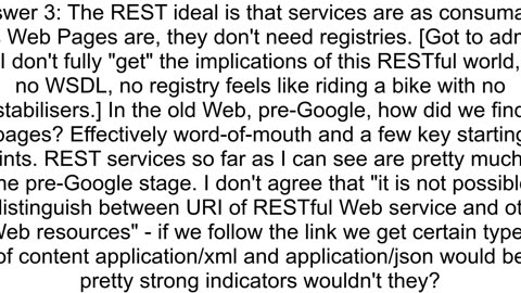 How do I discover RESTful Web services