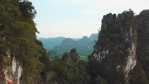 Beautiful wet and green panorama taken from above