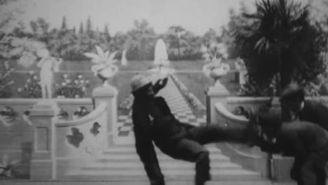 The Tramp's Unexpected Skate (1901 Black & White Film)