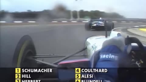 Silverstone 1995: Hill and Schumacher crash