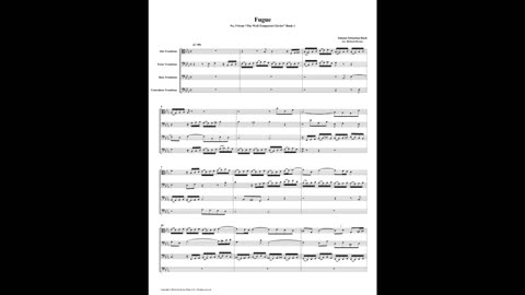 J.S. Bach - Well-Tempered Clavier: Part 1 - Fugue 09 (Trombone Quartet)