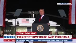 Presedent trump hold rally in georgia