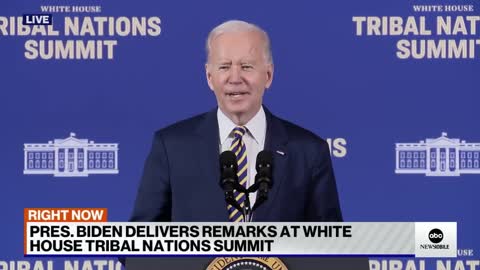 Biden delivers remarks at Tribal Nation Summit