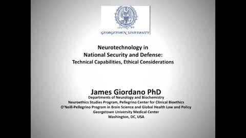Neurotechnology in National Defense - DARPA Expert Dr. James Giordano @ Mad Scientist Conference 2017