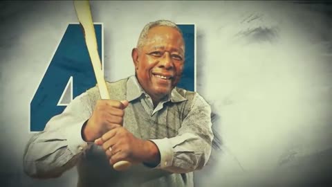 TRIBUTE to the late great Hank Aaron in Atlanta before World Series Game 3.