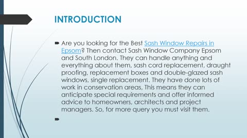 Best Sash Window Repairs in Epsom.