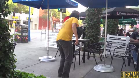 Chair Pulling Prank in West Hollywood!!!