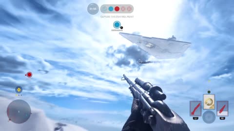 Star Wars Battlefront Sniping a Snowspeeder