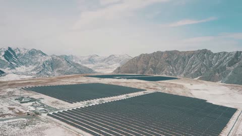 Drone captured amazing footage of solar city installed at level 18000ft