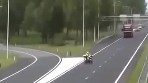 police man being run over.