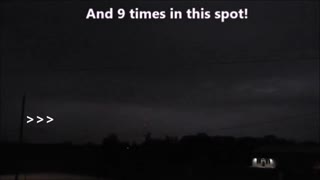 Multiple Lightning Strikes In The Same Spot!!