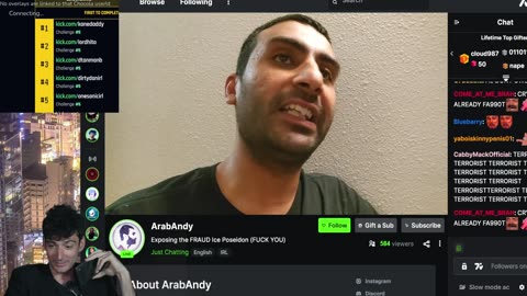 Arab Andy asks Ice Poseidon for 4 thousand dollars