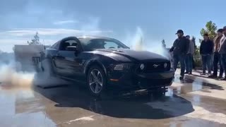 Mustang GT burnout